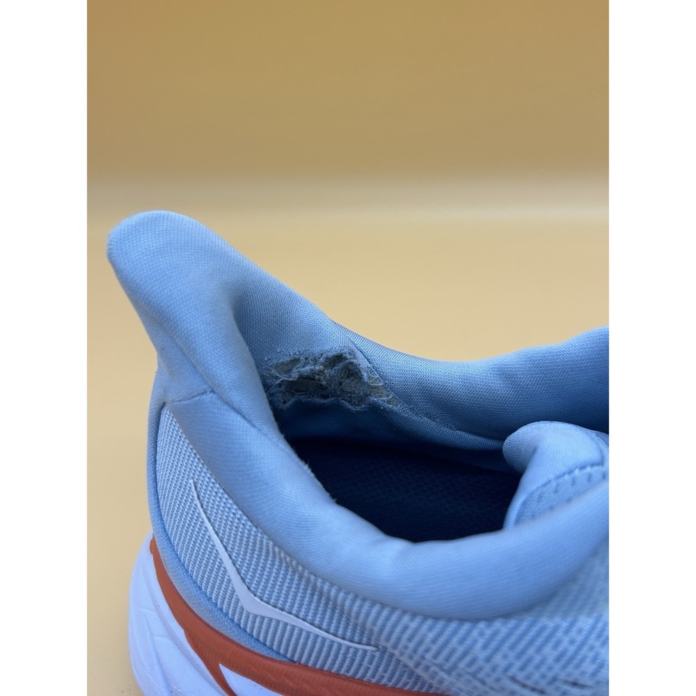 Hoka One One Women's Light Blue and Coral Running Shoes - Picture 5 of 8